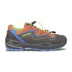 Lowa Multifunktionsschuhe Robin EVO GTX Low (wasserdicht, Veloursleder) graphit/blau Kinder